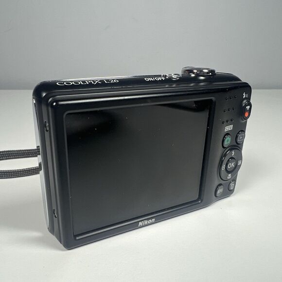 Nikon Coolpix L26 16.1MP Compact Digital Camera Black Tested Working W/ 8GB Card - Picture 8 of 9